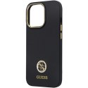 Guess GUHCP13XM4DGPK iPhone 13 Pro Max 6.7" czarny/black hardcase Silicone Logo Strass 4G