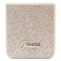 Guess GUHCZF5HGGSHD F731 Z Flip5 złoty/gold hardcase Glitter Script