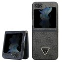 Guess GUHCZF5P4TDPK F731 Z Flip5 czarny/black hardcase Leather 4G Diamond Triangle