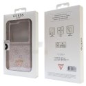 Guess GUHCZF5P4TDPP F731 Z Flip5 różowy/pink hardcase Leather 4G Triangle Strass