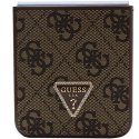 Guess GUHCZF5P4TDPW F731 Z Flip5 brązowy/brown hardcase Leather 4G Triangle Strass