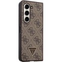 Guess GUHCZFD5P4TDPW F946 Z Fold5 brązowy/brown hardcase Leather 4G Triangle Strass