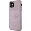 Guess GUHMN61PSAHMCP iPhone 11 / Xr 6.1" różowy/pink hardcase Saffiano MagSafe