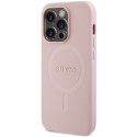 Guess GUHMP13LPSAHMCP iPhone 13 Pro / 13 6,1" różowy/pink hardcase Saffiano MagSafe