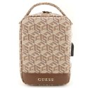 Guess Torba GUHBHGCFSEW Organizer brązowy/brown GCube Stripe