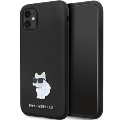 Karl Lagerfeld KLHCN61SMHCNPK iPhone 11 / Xr 6.1" czarny/black hardcase Silicone C Metal Pin