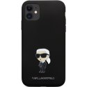 Karl Lagerfeld KLHCN61SMHKNPK iPhone 11 / Xr 6.1" czarny/black Silicone Ikonik Metal Pin