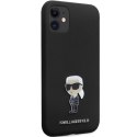 Karl Lagerfeld KLHCN61SMHKNPK iPhone 11 / Xr 6.1" czarny/black Silicone Ikonik Metal Pin