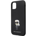 Karl Lagerfeld KLHCN61SMHKNPK iPhone 11 / Xr 6.1" czarny/black Silicone Ikonik Metal Pin