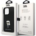 Karl Lagerfeld KLHCP13XSMHKNPK iPhone 13 Pro Max 6,7" czarny/black Silicone Ikonik Metal Pin