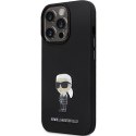 Karl Lagerfeld KLHCP13LSMHKNPK iPhone 13 Pro / 13 6.1" czarny/black Silicone Ikonik Metal Pin