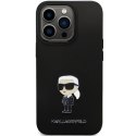 Karl Lagerfeld KLHCP13LSMHKNPK iPhone 13 Pro / 13 6.1" czarny/black Silicone Ikonik Metal Pin