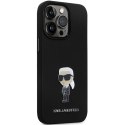 Karl Lagerfeld KLHCP13LSMHKNPK iPhone 13 Pro / 13 6.1" czarny/black Silicone Ikonik Metal Pin