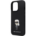 Karl Lagerfeld KLHCP14LSMHKNPK iPhone 14 Pro 6.1" czarny/black Silicone Ikonik Metal Pin