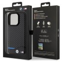 BMW BMHCP15L22NBCK iPhone 15 Pro 6.1" czarny/black Leather Carbon