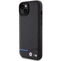 BMW BMHCP15M22NBCK iPhone 15 Plus 6.7" czarny/black Leather Carbon