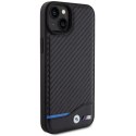 BMW BMHCP15M22NBCK iPhone 15 Plus 6.7" czarny/black Leather Carbon