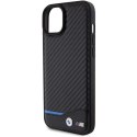 BMW BMHCP15M22NBCK iPhone 15 Plus 6.7" czarny/black Leather Carbon