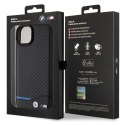 BMW BMHCP15M22NBCK iPhone 15 Plus 6.7" czarny/black Leather Carbon