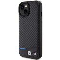 BMW BMHCP15S22NBCK iPhone 15 6.1" czarny/black Leather Carbon