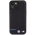 BMW BMHCP15S22NBCK iPhone 15 6.1" czarny/black Leather Carbon