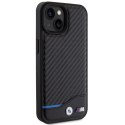 BMW BMHCP15S22NBCK iPhone 15 6.1" czarny/black Leather Carbon