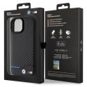 BMW BMHCP15S22NBCK iPhone 15 6.1" czarny/black Leather Carbon