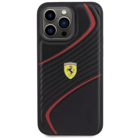 Ferrari FEHCP15XPTWK iPhone 15 Pro Max 6.7" czarny/black hardcase Twist Metal Logo