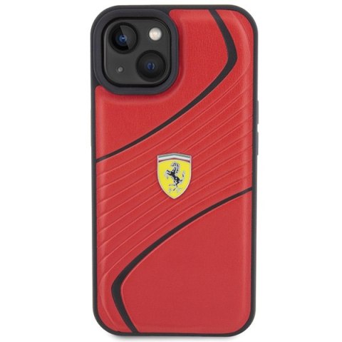 Ferrari FEHCP15SPTWR iPhone 15 / 14 / 13 6.1" czerwony/red hardcase Twist Metal Logo