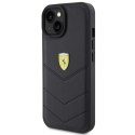 Ferrari FEHCP15SRDUK iPhone 15 / 14 / 13 6.1" czarny/black hardcase Quilted Metal Logo