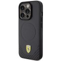 Ferrari FEHMP15LPTEK iPhone 15 Pro 6.1" czarny/black hardcase Carbon Metal Logo MagSafe