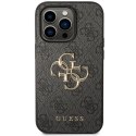 Guess GUHCP15X4GMGGR iPhone 15 Pro Max 6.7" szary/grey hardcase 4G Big Metal Logo