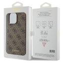 Guess GUHCP15XG4GFBR iPhone 15 Pro Max 6.7" brązowy/brown hard case 4G Metal Gold Logo