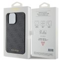 Guess GUHCP15XG4GFGR iPhone 15 Pro Max 6.7" szary/grey hard case 4G Metal Gold Logo