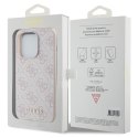 Guess GUHCP15LG4GFPI iPhone 15 Pro 6.1" różowy/pink hard case 4G Metal Gold Logo