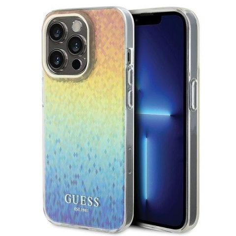 Guess GUHCP15LHDECMI iPhone 15 Pro 6.1" wielokolorowy hardcase IML Faceted Mirror Disco Iridescent