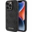 Guess GUHCP15LP4EPMK iPhone 15 Pro 6.1" czarny/black hardcase Leather 4G Stamped