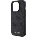 Guess GUHCP15LP4EPMK iPhone 15 Pro 6.1" czarny/black hardcase Leather 4G Stamped