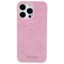 Guess GUHCP15LP4EPMP iPhone 15 Pro 6.1" różowy/pink hardcase Leather 4G Stamped