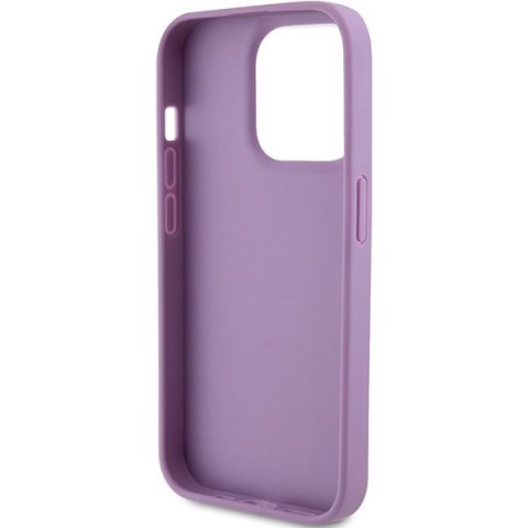 Guess GUHCP15LP4EPMU iPhone 15 Pro 6.1" fioletowy/light purple hardcase Leather 4G Stamped