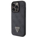 Guess GUHCP15LP4TDPK iPhone 15 Pro 6.1" czarny/black hardcase Leather 4G Diamond Triangle