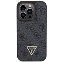 Guess GUHCP15LP4TDPK iPhone 15 Pro 6.1" czarny/black hardcase Leather 4G Diamond Triangle