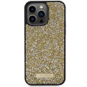 Guess GUHCP15LPFGSBSD iPhone 15 Pro 6.1" żółty/yellow hardcase Rhinestone Metal Logo