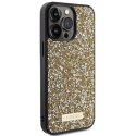 Guess GUHCP15LPFGSBSD iPhone 15 Pro 6.1" żółty/yellow hardcase Rhinestone Metal Logo