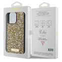 Guess GUHCP15LPFGSBSD iPhone 15 Pro 6.1" żółty/yellow hardcase Rhinestone Metal Logo