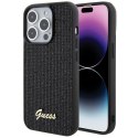 Guess GUHCP15LPMSDGSK iPhone 15 Pro 6.1" czarny/black hardcase Disco Metal Script