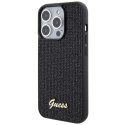 Guess GUHCP15LPMSDGSK iPhone 15 Pro 6.1" czarny/black hardcase Disco Metal Script