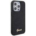 Guess GUHCP15LPMSDGSK iPhone 15 Pro 6.1" czarny/black hardcase Disco Metal Script