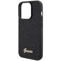 Guess GUHCP15LPMSDGSK iPhone 15 Pro 6.1" czarny/black hardcase Disco Metal Script