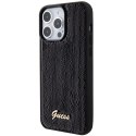 Guess GUHCP15LPSFDGSK iPhone 15 Pro 6.1" czarny/black hardcase Sequin Script Metal